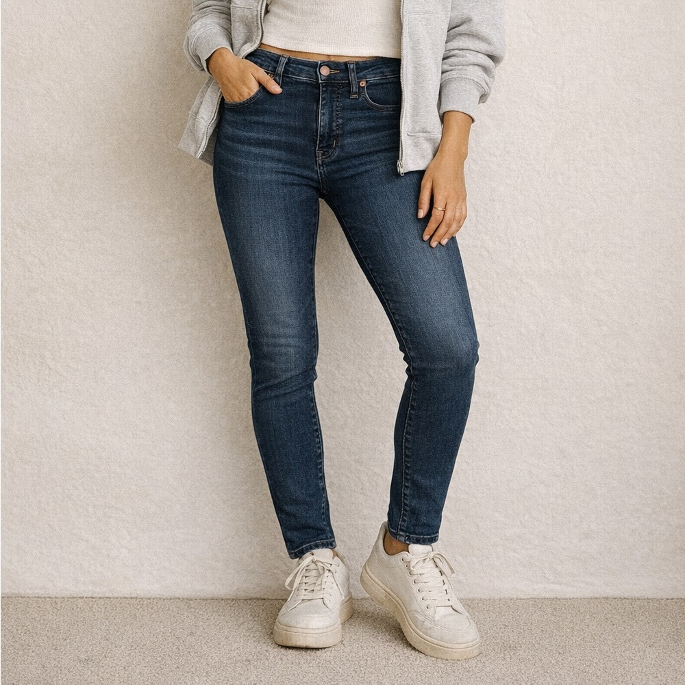 Madewell 10” High Rise Skinny Jeans Dark Wash Size 28 Classic Denim